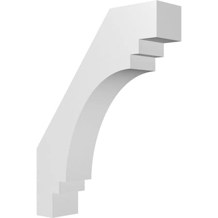 Ekena Millwork 3-in. W x 12-in. D x 16-in. H Pescadero Architectural Grade PVC Knee Brace BRCP03X12X16PEC